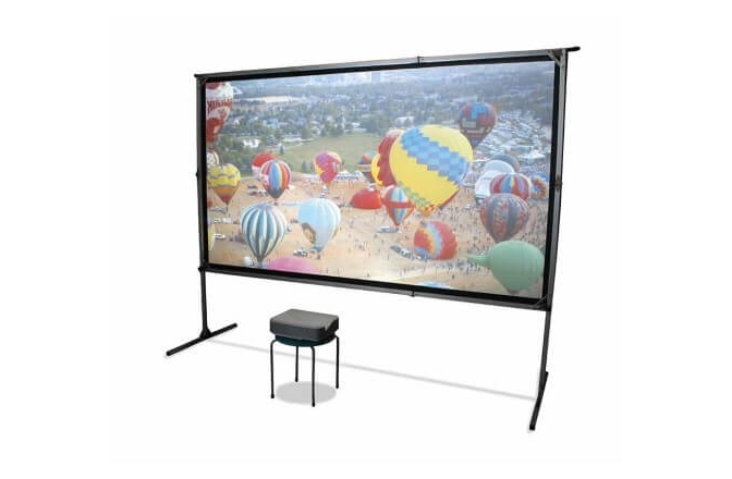 Ecran proiectie de podea Elitescreens 299 x 168 cm Yard Master 2 Dual OMS135H2-DUAL Format 16:9