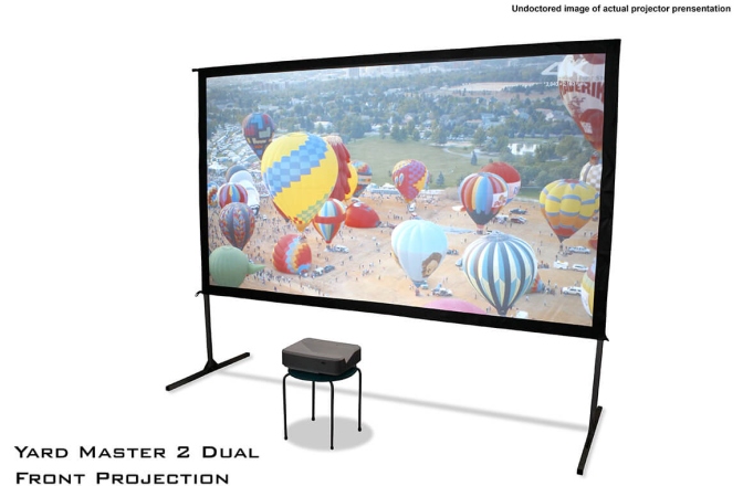 Ecran proiectie de podea Elitescreens 299 x 168 cm Yard Master 2 Dual OMS135H2-DUAL Format 16:9