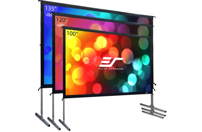 Ecran proiectie de podea Elitescreens 299 x 168 cm Yard Master 2 Dual OMS135H2-DUAL Format 16:9