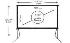 Ecran proiectie de podea Elitescreens 398.5 x 224.2 cm  QuickStand Q180H  Format 16:9