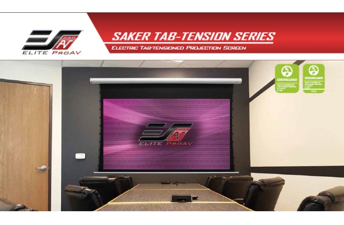 Ecran proiectie electric cu montare pe perete sau tavan Elitescreens Saker SKT120XHW-E10