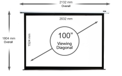 Ecran proiectie electric Elitescreens  203 x 152 cm ELECTRIC100V 1 telecomanda Format 4:3 Trigger 12v