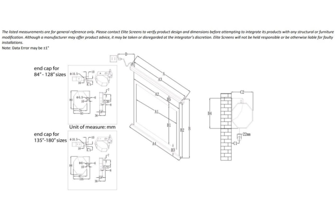 Ecran proiectie electric, Elitescreens  230 x 145 cm  format 16:10 Trigger 12v