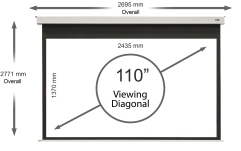 Ecran proiectie electric Elitescreens 243,5 x 136,9 cm Evanesce B EB110HW2-E12 Format 16:9