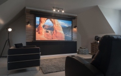 Ecran proiectie electric  Elitescreens 299 x 168 cm Tensionat 16:9 Trigger