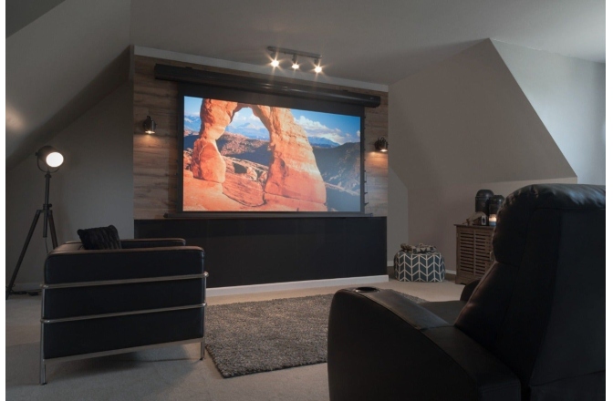 Ecran proiectie electric  Elitescreens 299 x 168 cm Tensionat 16:9 Trigger