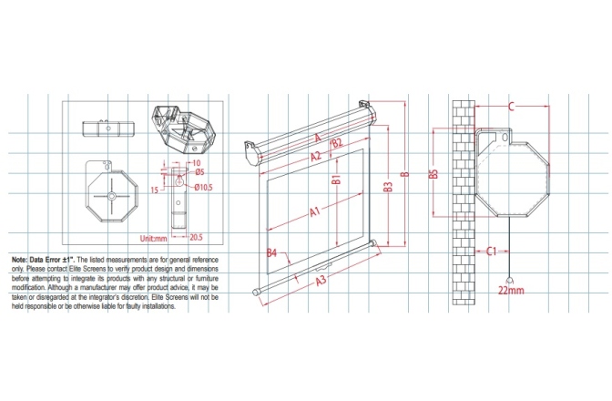 Ecran proiectie electric Elitescreens Ecran proiectie manual, perete/tavan, 332 X 186.7 cm, M150XWH2 , Format 16:9