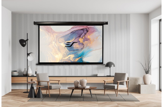 Ecran proiectie electric perete/tavan Elitescreens 221.4 x 124.5 cm ELECTRIC100H format 16:9 trigger 12v