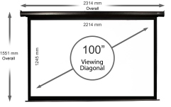 Ecran proiectie electric perete/tavan Elitescreens 221.4 x 124.5 cm ELECTRIC100H format 16:9 trigger 12v