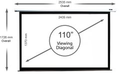 Ecran proiectie electric perete/tavan Elitescreens 243 cm x 136 cm ELECTRIC110XH Format 16:9 trigger 12v