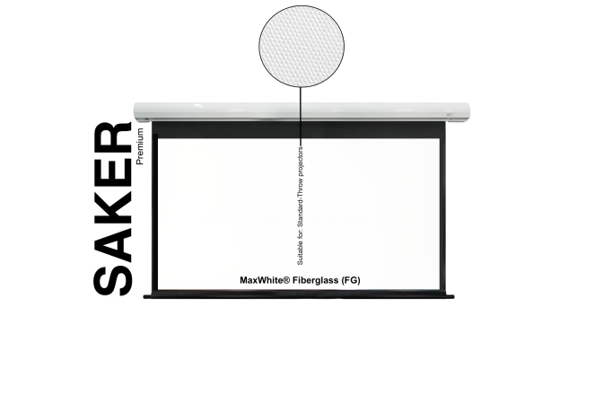 Ecran proiectie electric perete/tavan Elitescreens 355,3 x 222,3 cm Saker SK165NXW2-E6 Format 16:10 trigger 12V
