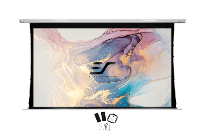 Ecran proiectie electric profesional perete/tavan Elitescreens  265.7 x 149.6 cm Saker SKT120XHW-E10 16:9