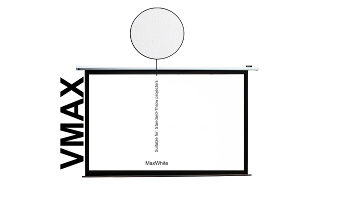 Ecran proiecție Elitescreens Ecran proiectie electric, perete/tavan, 234.7 x 132 cm, VMAX106XWH2-E24,Format 16:9, Trigger 12V, Drop 60cm