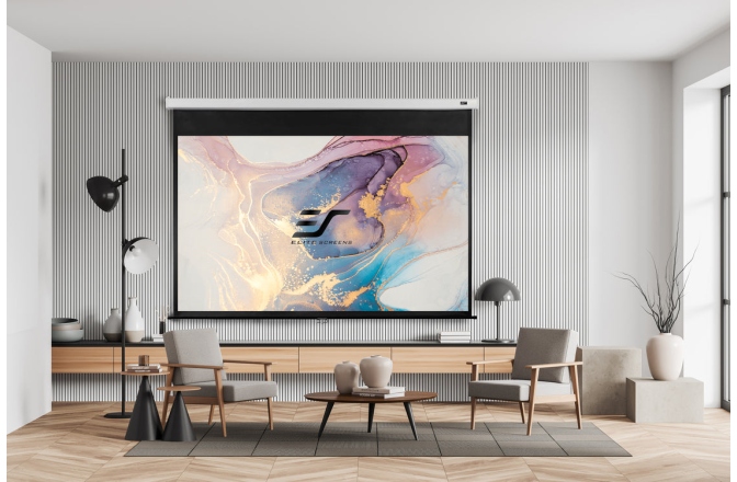 Ecran proiectie manual Elitescreens 265 x 149 cm SRM-PRO Format 16:9 SLOW RETRACTION