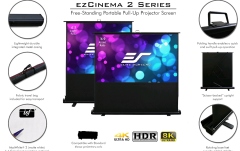 Ecran proiectie portabil Pull Up Elitescreens 186 x 105 cm ezCinema Seria 2 F84XWH2 format 16:9