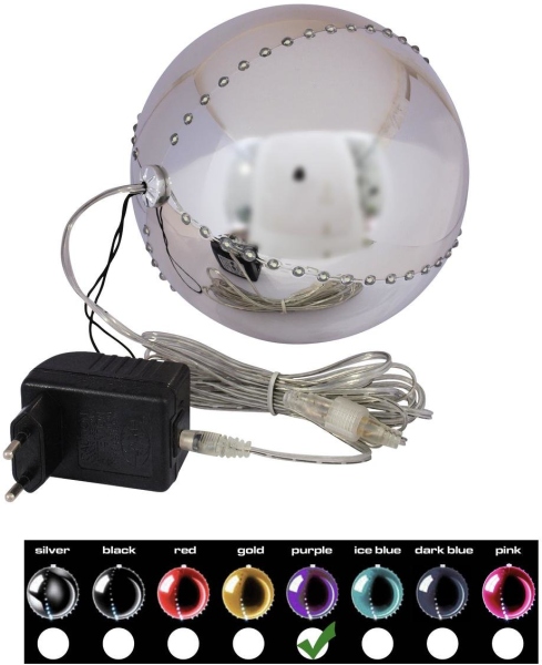 Europalms LED Snowball 15cm, purple