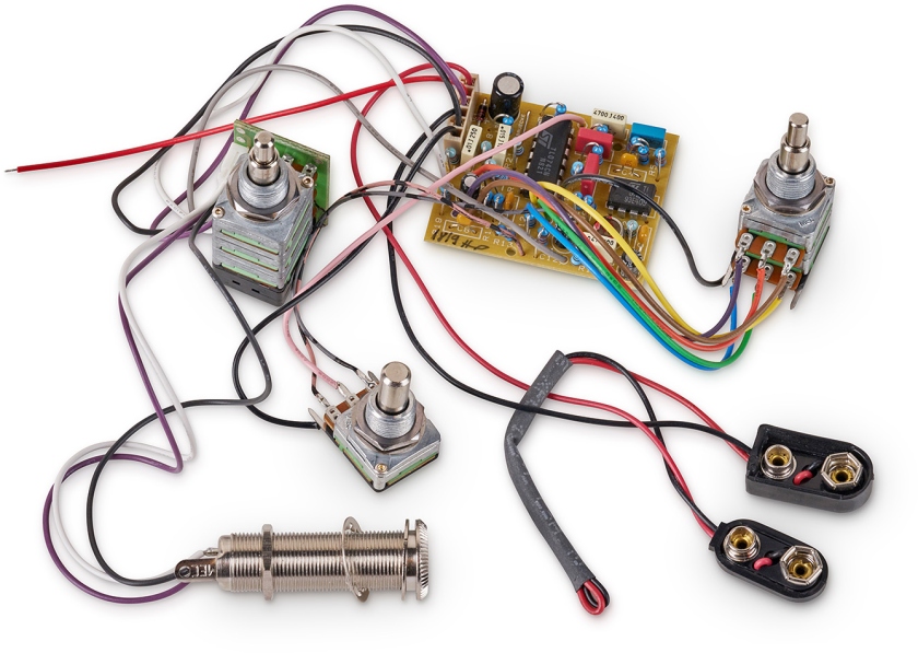 MEC Pickups 60023-18 - Active BEC 3 Electronics For Active Pickups - 18V - (Vol+Bal PP / T+B / M)