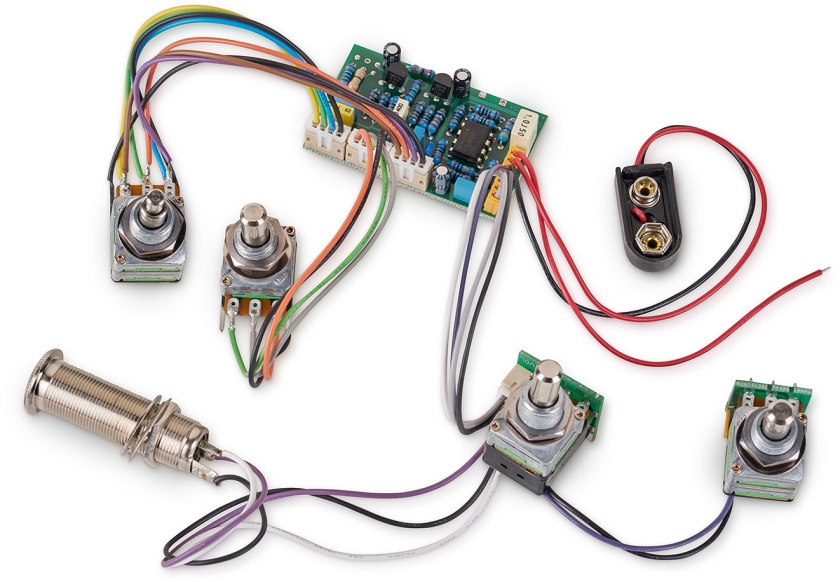 MEC Pickups 60066 - Active EQ2 Electronics For Active Pickups (Vol PP / Bal / T+B / M) - Robert Trujillo Artist Line
