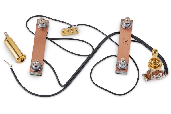 MEC Pickups  60090 G LH - Passive Electronics For Passive Pickups (Vol / Vol / Tone / Tone) w/ Toggle Switch - Gold - Lefthand