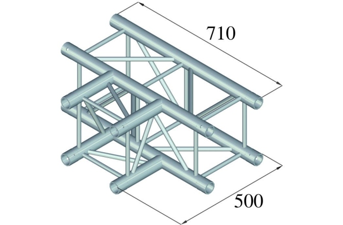 Element tri-directional T Alutruss QUADLOCK 6082T