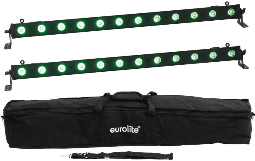 Eurolite Set 2x LED BAR-12 QCL RGB+UV Bar + Soft Bag