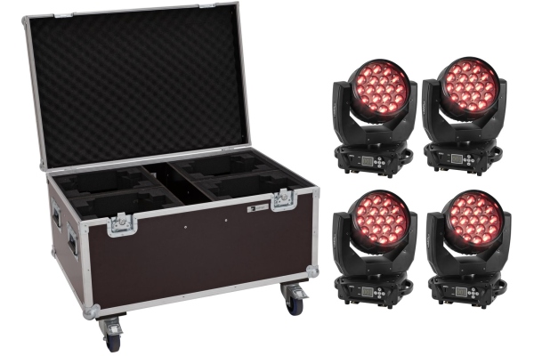 Set 4x LED TMH-X4 Moving-Head Wash Zoom + Case Set 4x LED TMH-X4 Moving-Head Wash Zoom + Case