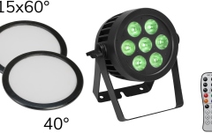 EUROLITE Set LED IP PAR 7x9W SCL Spot + 2x Diffuser cover (15x60° and 40°) Eurolite Set LED IP PAR 7x9W SCL Spot + 2x Diffuser cover (15x60° and 40°)
