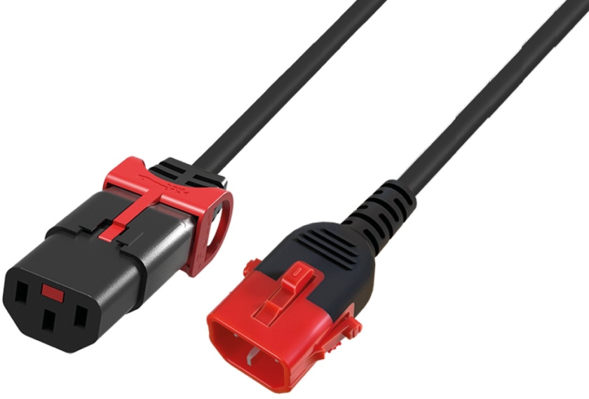 P&H London IEC Extension locking 3x1.0 1m bk