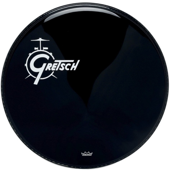 Fata de rezonanta toba mare Gretsch Ambassador 22 Ebony Logo Gretsch