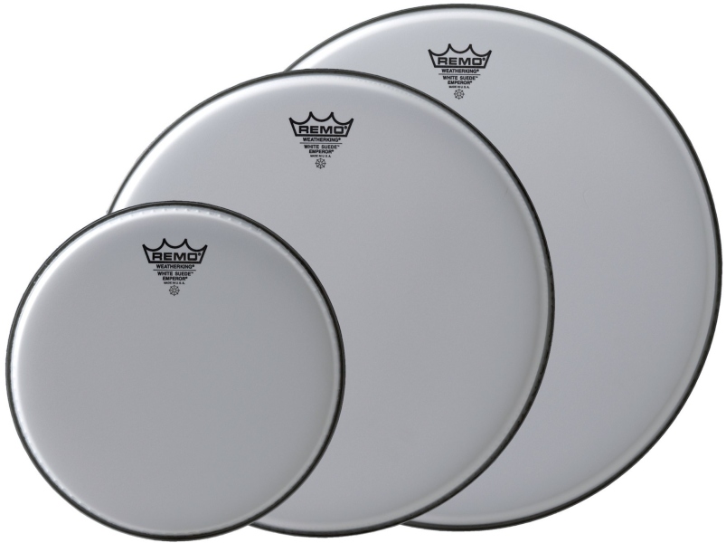 Remo Ambassador White Suede 15