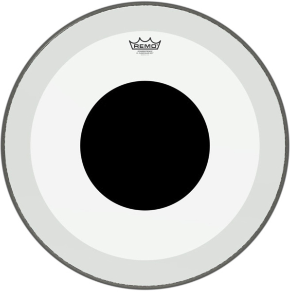 Remo Faţă tobă Powerstroke 3 Transparent Black Dot 18