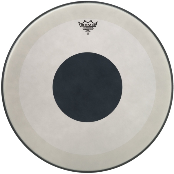 Remo Faţă tobă Powerstroke 3 white coated Black Dot 24