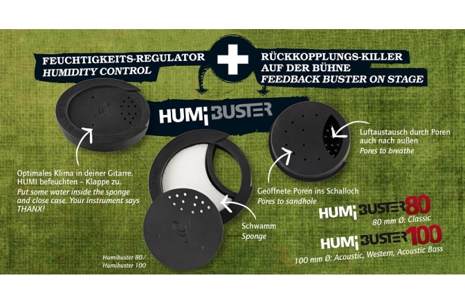 Feedbackkiller  Ortega Feedbackkiller & Guitarhumidifying System 100mm diameter - Black