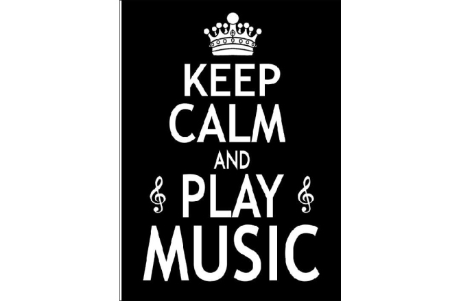 Felicitare No brand 7x5 Greetings Card - Keep Calm And Play Music