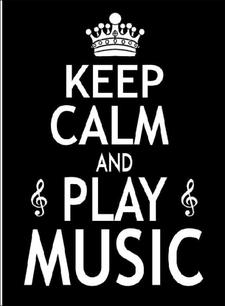 7x5 Greetings Card - Keep Calm And Play Music