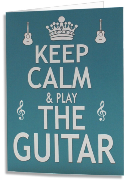 Card Keep Calm And Play The Guitar Greeting
