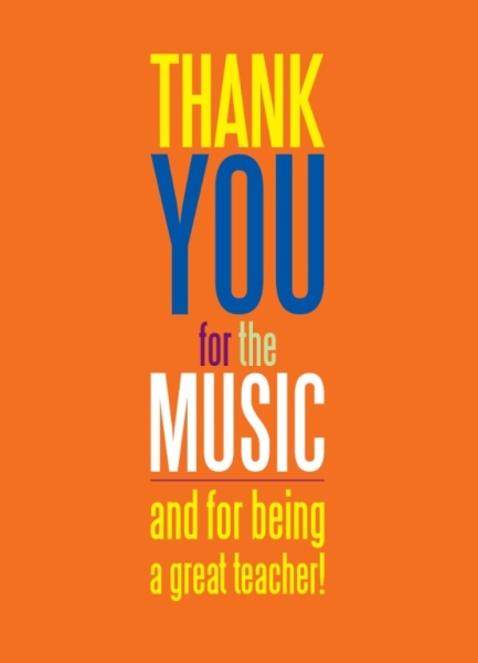 Card Thank You For The Music Greeting