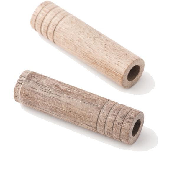 Fender Truss Rod Cavity Plugs Walnut Grooved Drilled (2)