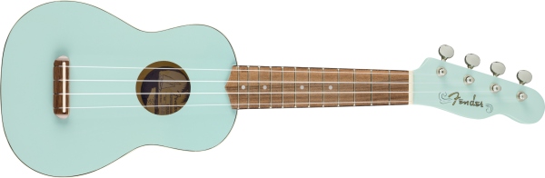 Fender venice soprano uke, walnut fingerboard, daphne blue