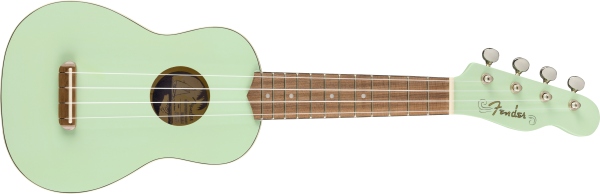 Fender venice soprano uke, walnut fingerboard, surf green