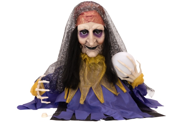 Halloween Figure Fortune Teller, animated 50cm Halloween Figure Fortune Teller, animated 50cm
