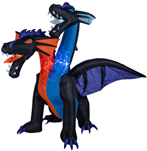 Europalms Halloween Inflatable Figure Dragon, animated, 208cm