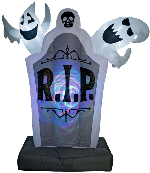 Europalms Halloween Inflatable Figure Tombstone, animated, 183cm