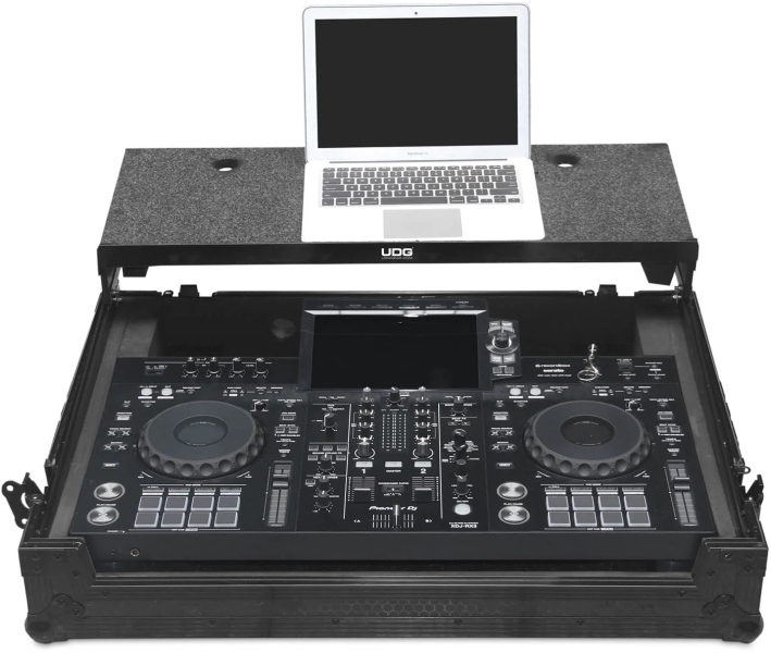 UDG Ultimate Flight Case XDJ-RX3 Plus - Laptop Shelf + Wheels