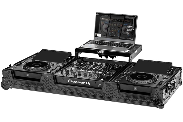 Ultimate Flight Case CDJ-3000X/DJM-A9 Plus - Laptop Shelf + Wheels