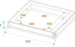 Flightcase pentru 1 x DMX Move Bigfoot Roadinger Flightcase DMX Move Bigfoot
