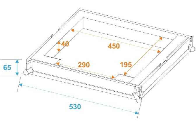 Flightcase pentru 1 x DMX Move Bigfoot Roadinger Flightcase DMX Move Bigfoot