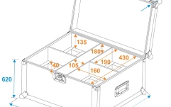 Flightcase pentru4x THA-20PC Roadinger Flightcase 4x THA-20PC