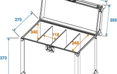 Flightcase practic pentru 4 spoturi SLS Roadinger Flightcase EC-SL4M 4x SLS size M