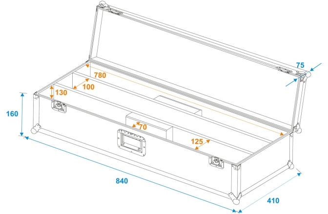 Flightcase PRO pentru 2 x Eurolite LED STP-10  Roadinger Flightcase 2x LED STP-10 ABL Sunbar